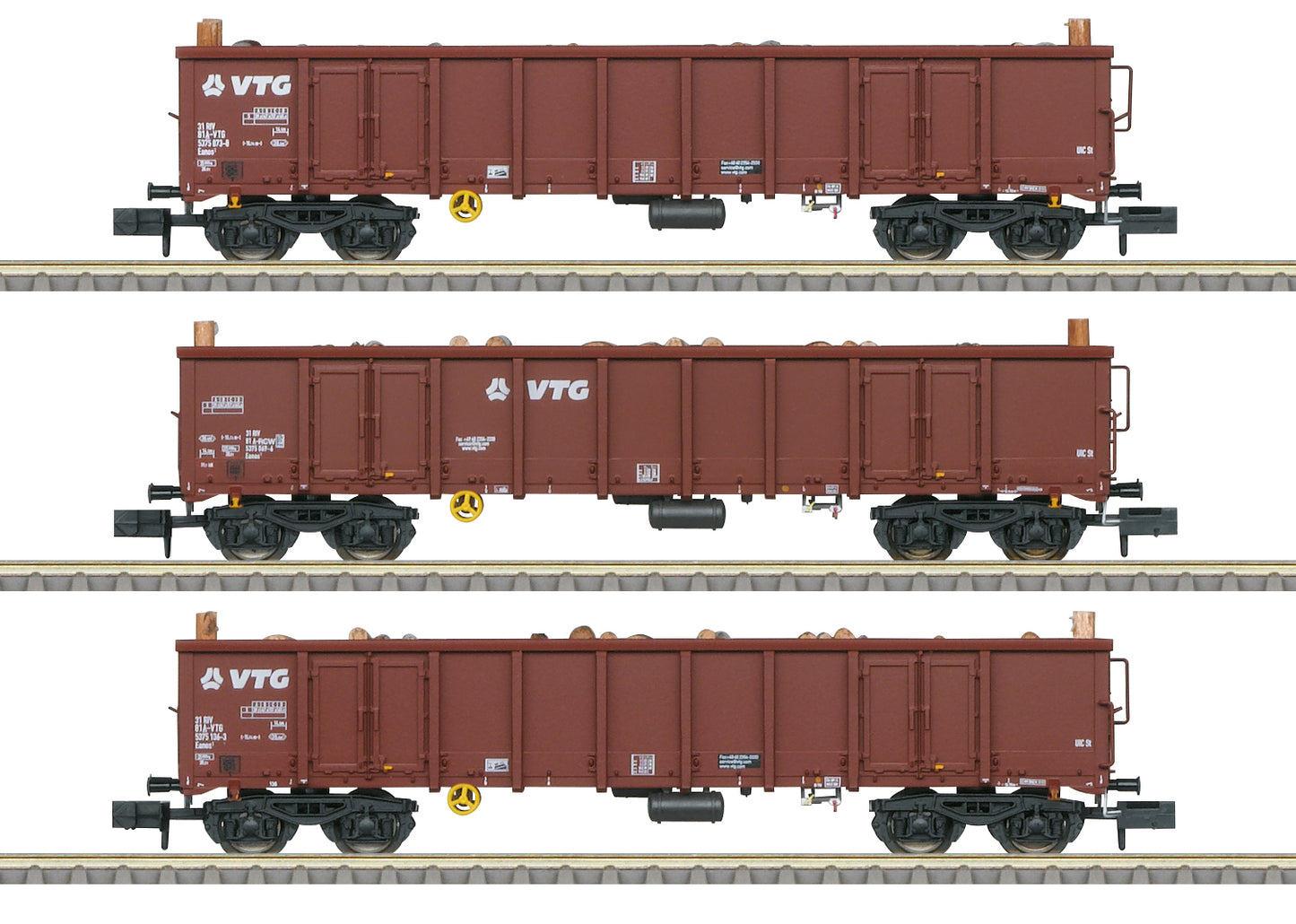 Minitrix 18288 N VTG Eanos High-Side Gondola (Set of 3)
