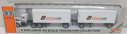 Con-Cor 0004-001029 HO Transcon Tractor/27' Twin Trailers