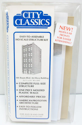City Classics 105 HO 105 Baum Boulevard Art Deco Building Kit