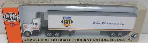 Con-Cor 0004-001073 HO 60 Anniversary Peterbilt Tractor W/48' WhiteTrailer