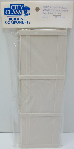 City Classics 202 HO Long Lower Walls with Doors (Pack of 2)