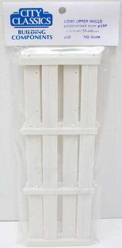 City Classics 203 HO Long Upper Wall with Windows (Pack of 2)