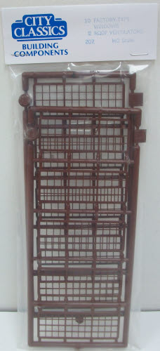 City Classics 207 Factory Windows & Vents HO Kit