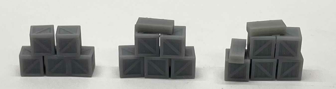 Phoenix Precision Models 30535 N Assorted Crate Stack 3D Printed Kit (Set of 3)