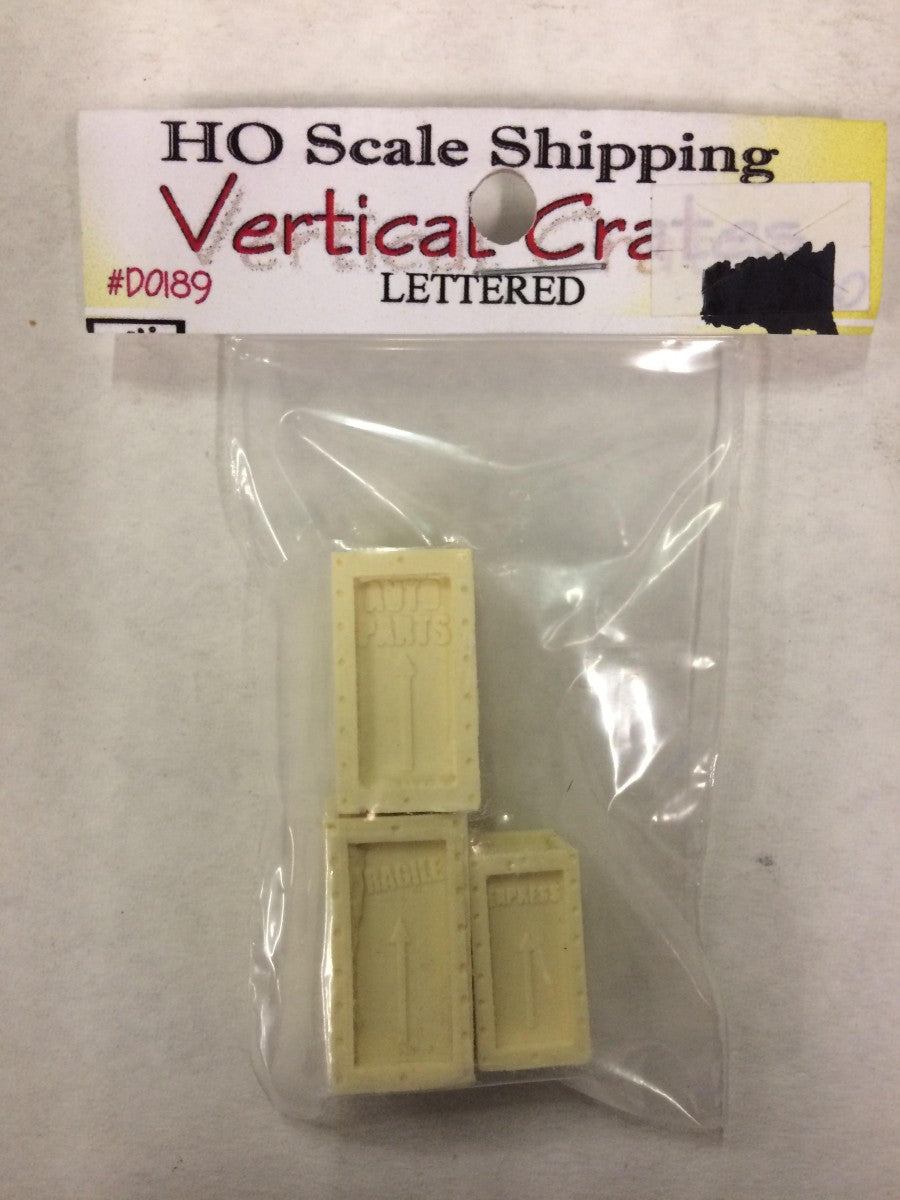 Model Tech Studios D0189 HO Vertical Lettered Shipping Crates (3)