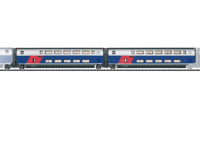 Trix 23487 HO French State Railways TGV Euroduplex Add-On Car #1 (Set of 2)