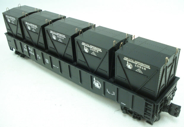 MTH 20-98069 O Jersey Central Gondola Car with LCL Containers #89456