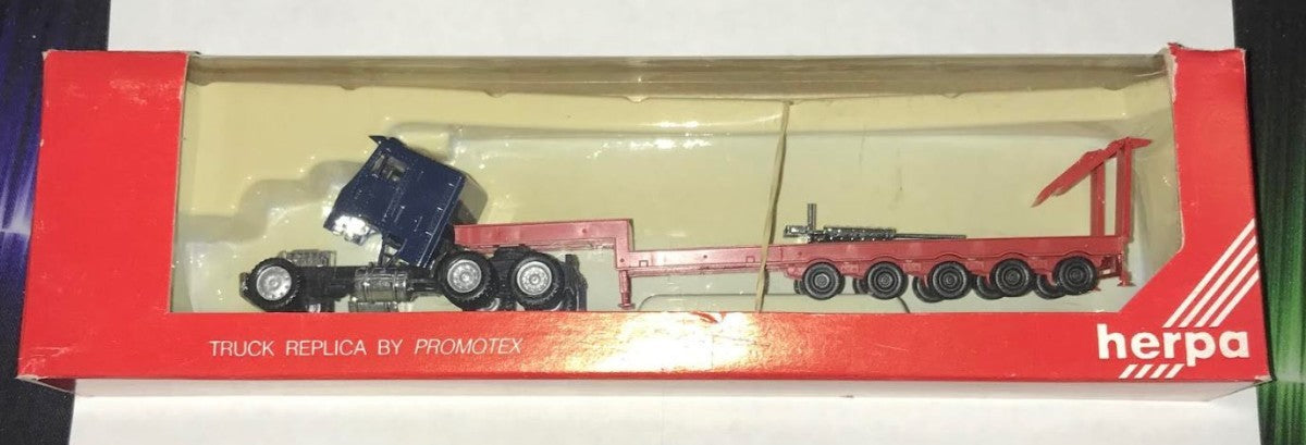 Herpa 6216 HO Med Freightliner COE Drop-Deck Trailer