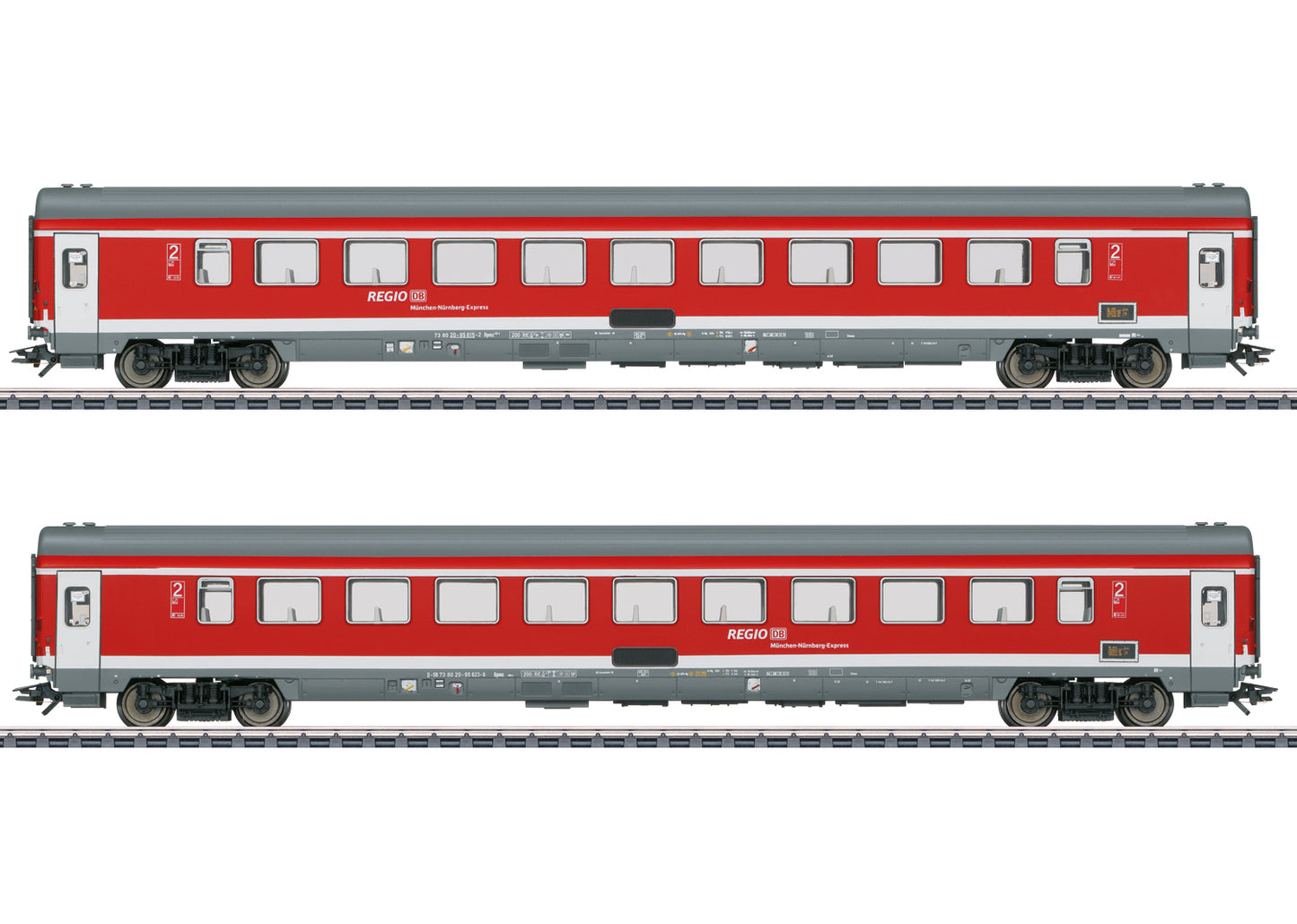 Marklin 42989 HO DB AG "Munich-Nürnberg Express" Passenger Car (Set of 2)