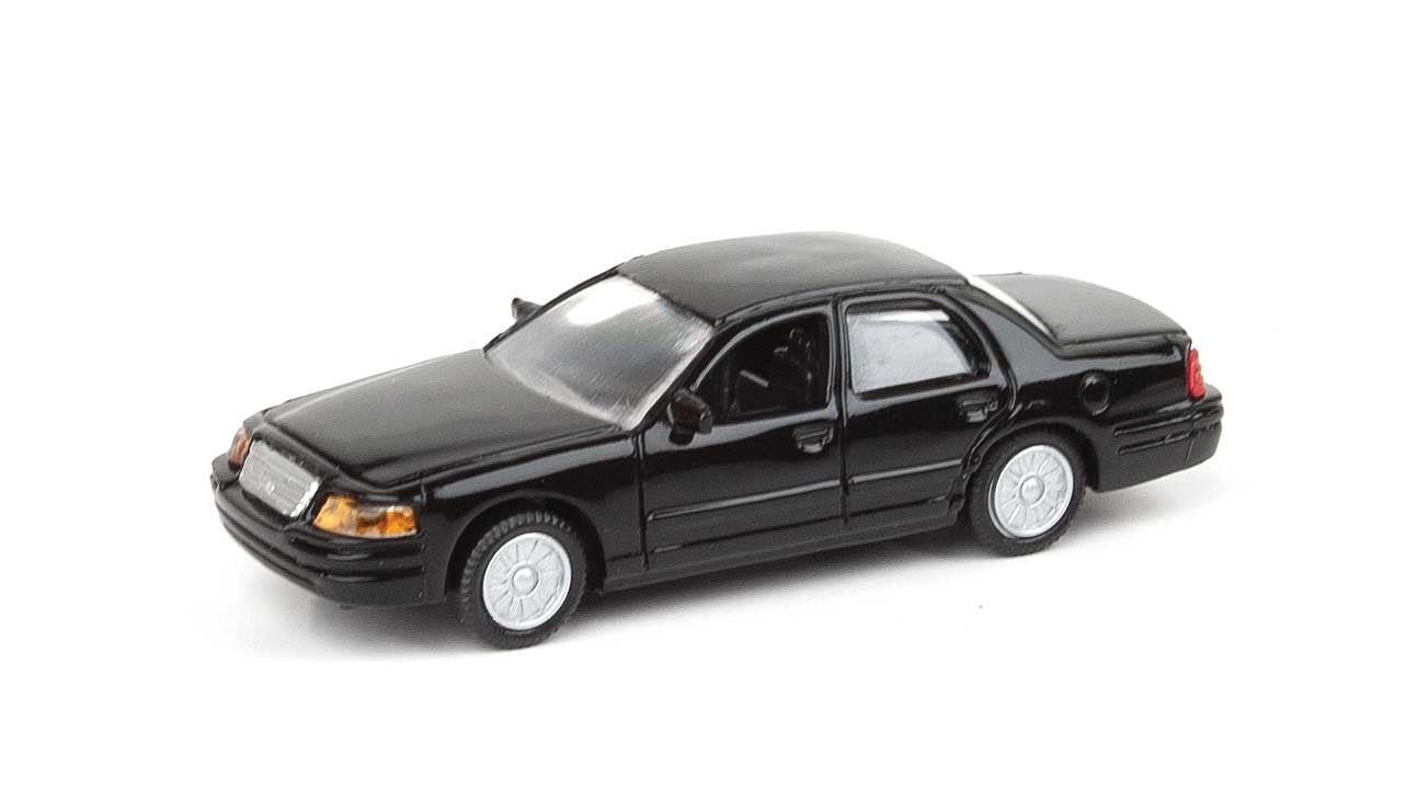 Walthers 949-12022 HO Black Ford Crown Victoria Interceptor Police Car