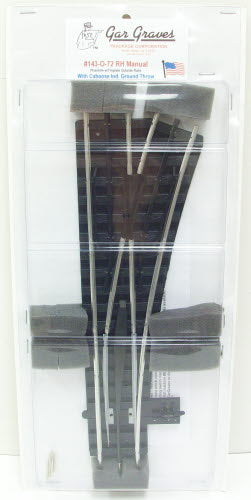 Gargraves 143 O Scale O72 "Phantom" Right Hand Manual Switch Turnout