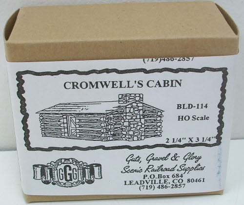 Guts, Gravel & Glory RR Supply BLD-114 HO Scale Cromwell''s Cabin Building Kit