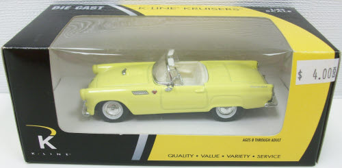 K-Line K-94228 1:43 Kruisers 1955 Yellow Ford Thunderbird Diecast Car