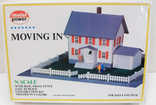 Model Power 1553 N Scale Moving In House Building Kit