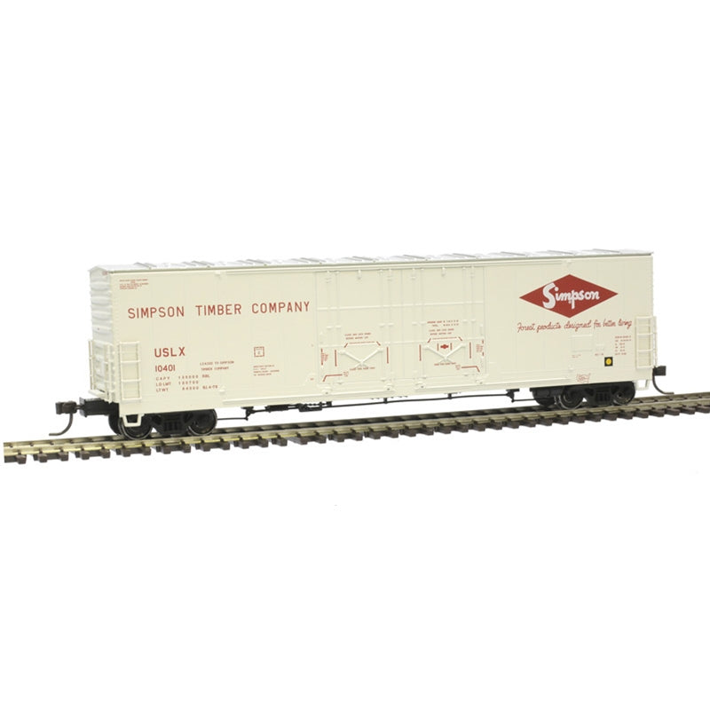 Atlas 20006785 HO Simpson Timber Co. 53' Evans Double Plug Door Box Car #10407