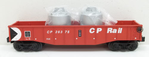 Lionel 6-26375 O Gauge CP Rail Gondola with Canisters #26375