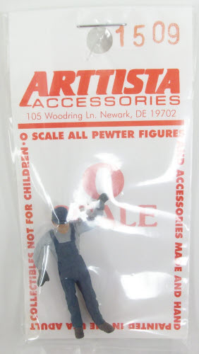 Arttista 1509 O Scale Pewter RR Worker Holding On