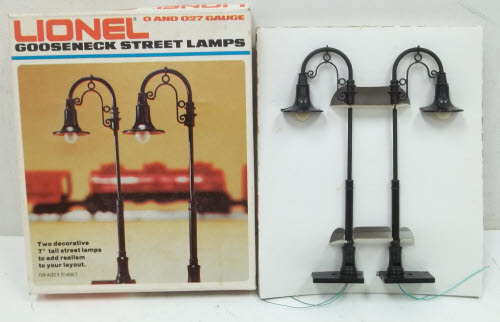 Lionel 6-2171 O And O27 7" Tall Goose Neck Street Lamps (Box of 2)