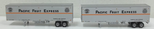Athearn 70488 Pacific Fruit Express PFE 40 Trailers #120136/120169