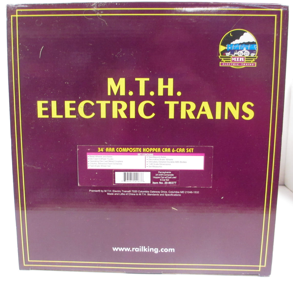 MTH 20-90377 O Pennsylvania 34' Composite Hopper Car Set (Set of 6)