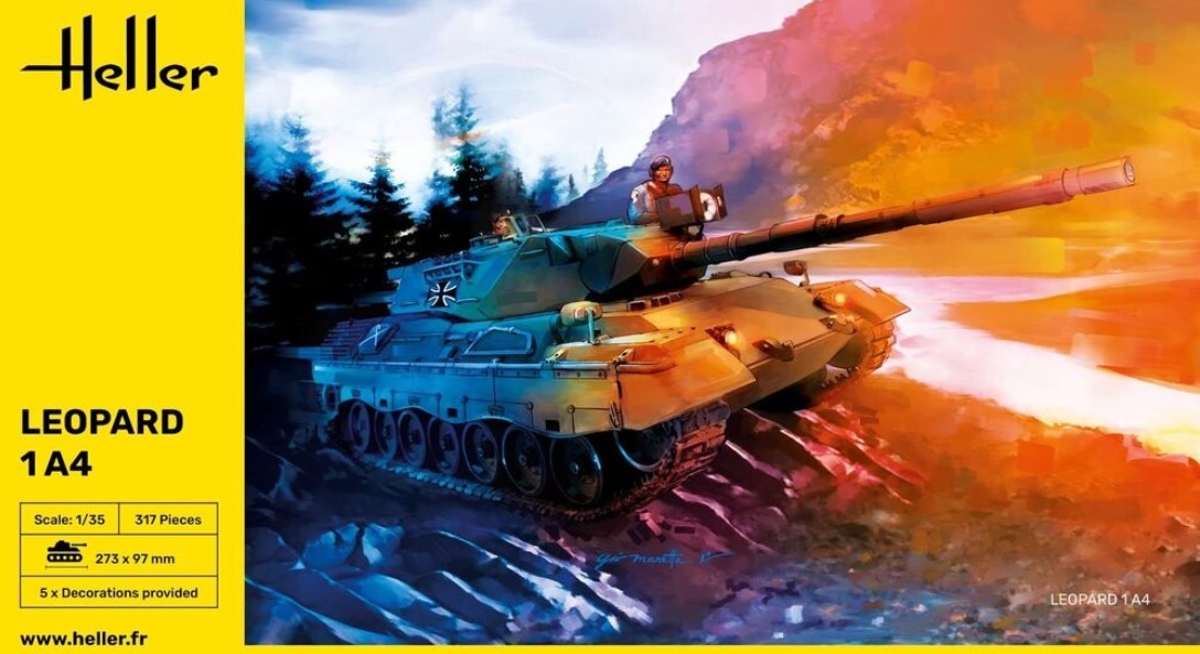 Heller 81126 1:35 Leopard 1A4 Military Tank Model Kit