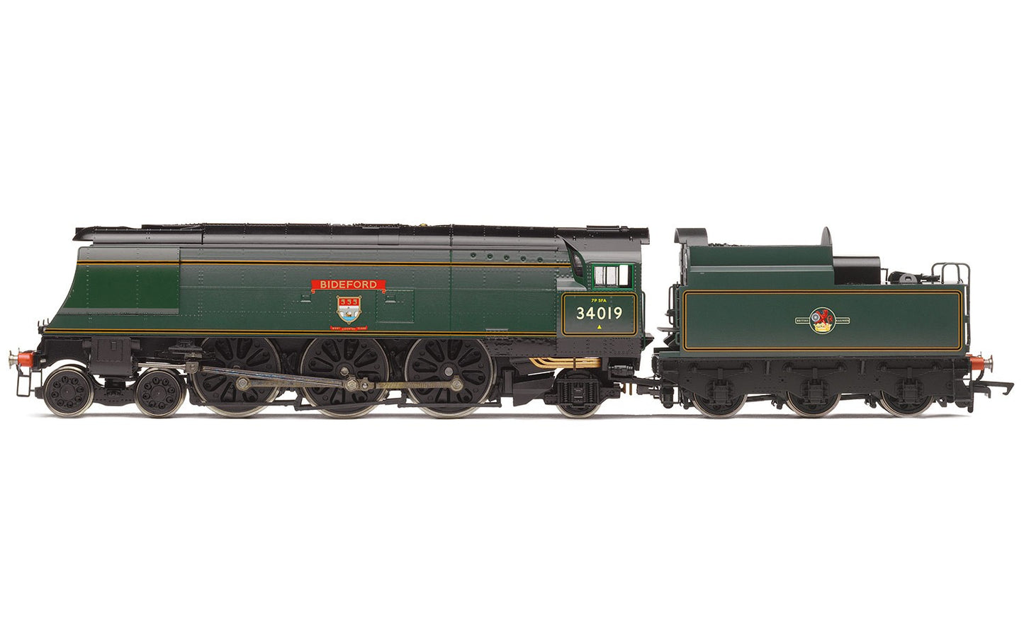 Hornby R3638 OO BR West Country Class 4-6-2 Steam Locomotive #34019