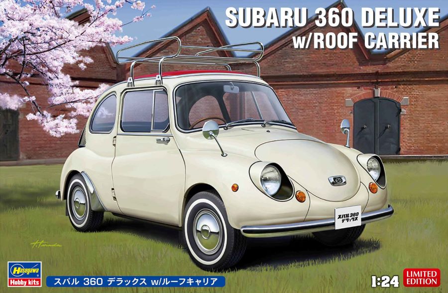 Hasegawa 20622 1:24 Subaru 360 Deluxe Car with Roof Carrier Plastic Model Kit