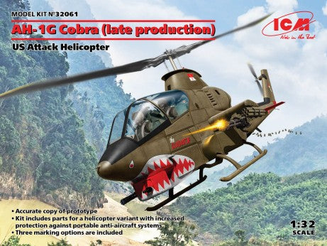 ICM 32061 1:32 U.S. Army AH1G Cobra Late Production Military Helicopter Kit