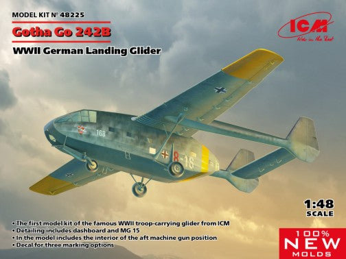 ICM 48225 1:48 Gotha Go242B WWII German Landing Glider Military Plane Kit