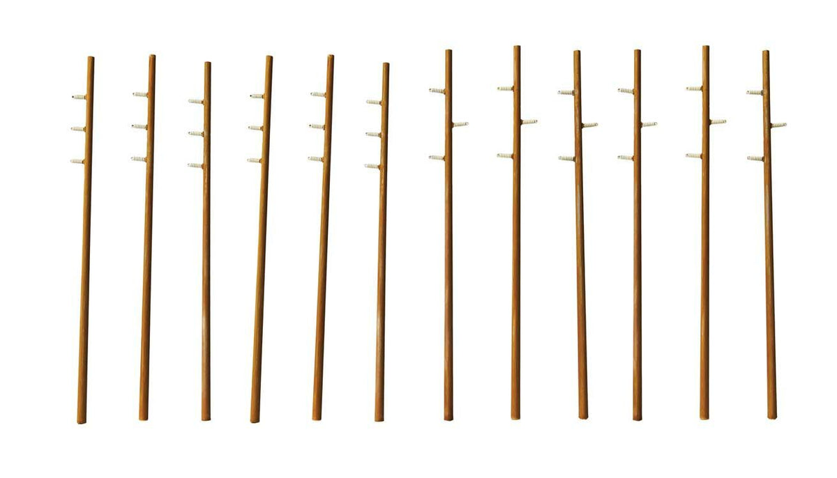 Walthers 933-4173 HO Wood Intermediate Height Utility Poles Kit (Set of 12)