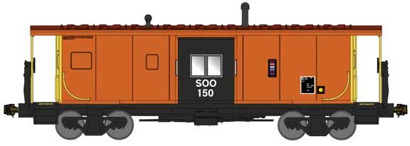 Bluford Shops 44271 N SOO Phase 4 International Car Bay Window Caboose RTR #157