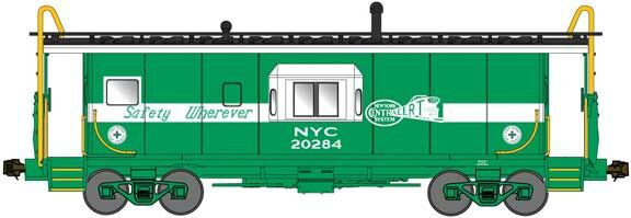 Bluford Shops 40160 N NYC International Car Half-Bay Window Caboose RTR #20284