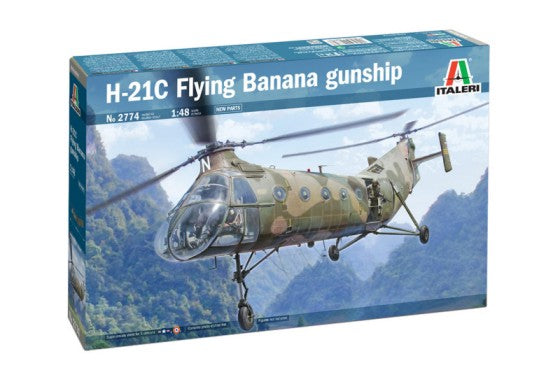 Italeri 2774 1:48 H-21C Flying Banana GunShip Military Aircraft Plane Model Kit