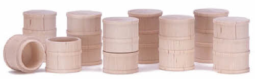 MTH 10-4008 Tinplate Traditions Standard Gauge Wood Oil Drums (Pack of 8)