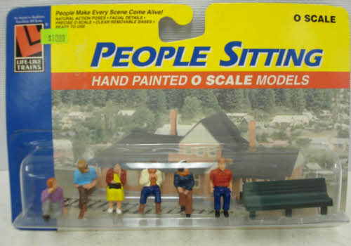 Life Like 1136 O Scale People Sitting With Bench Figures (Set of 7)