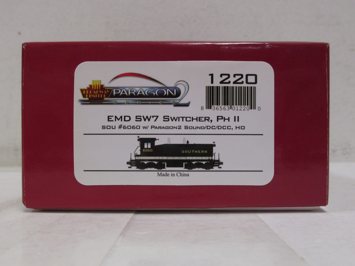 Broadway Limited 1220 HO Southern EMD SW7 Diesel Switcher #6060 with Paragon 2