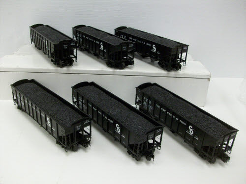 MTH 20-90394 O Chesapeake & Ohio 70-Ton 3-Bay Hopper Car Set (Set of 6)