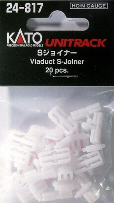 Kato 24-817 HO/N White Viaduct S Joiners (Pack of 20)