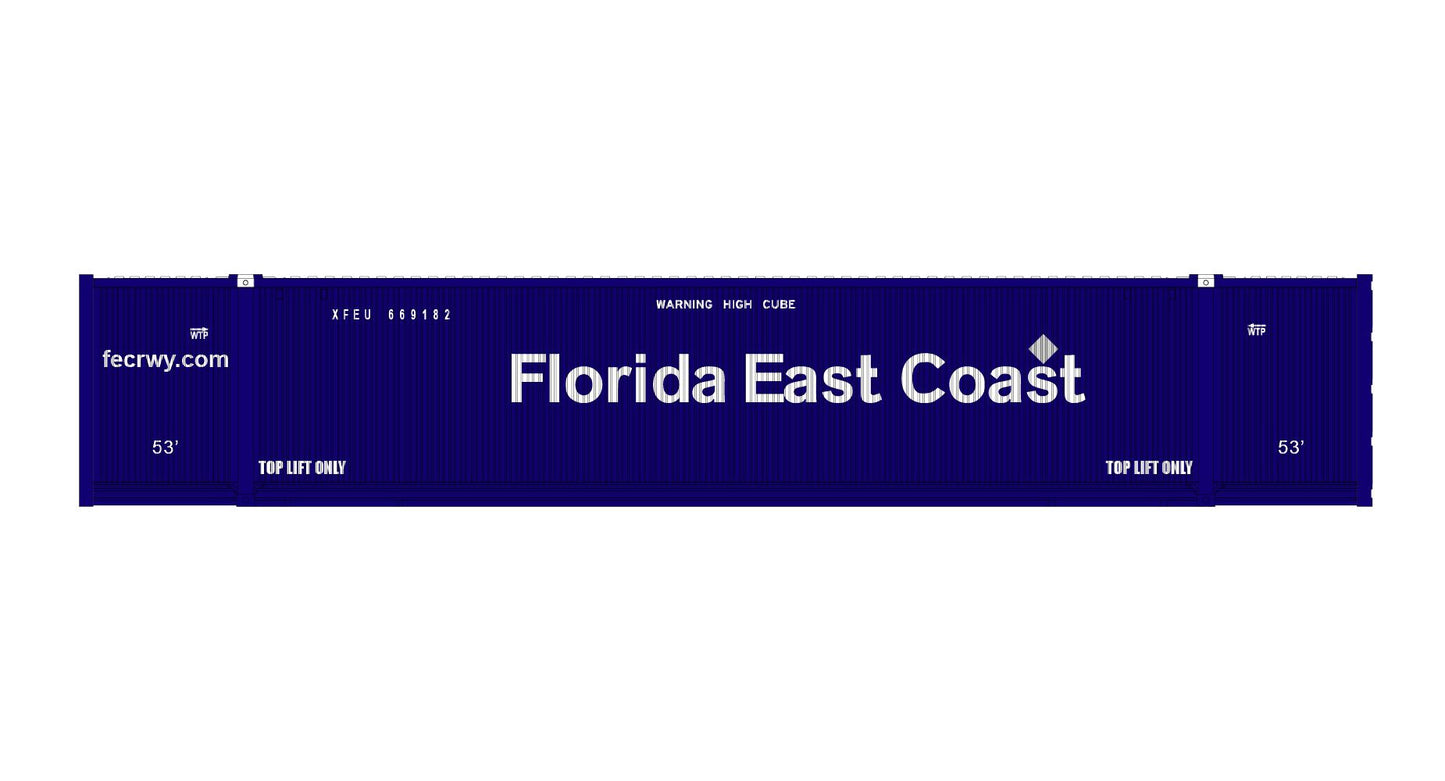 Kato 80054J N Florida East Coast 53' Magnetic Intermodal Container (Pack of 2)