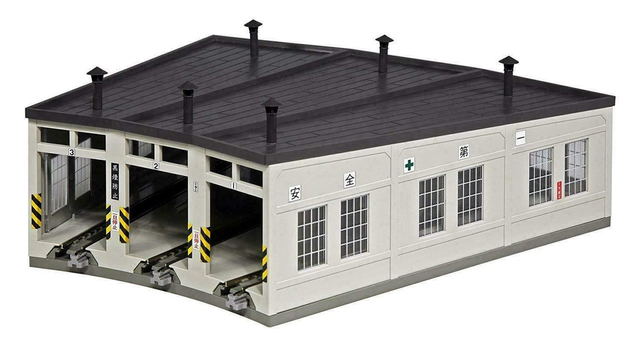 Kato 23-240 N Kato Electric Turntable 3-Stall Concrete Roundhouse