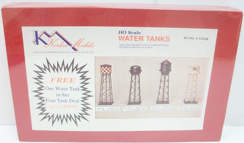 Korber 4-12528 HO Scale 4-Water Tank Kit Special
