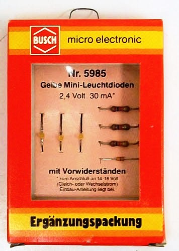 Busch 5985 Yellow Super Mini LED Light Bulbs
