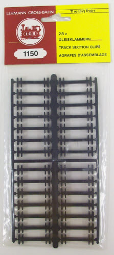 LGB 11500 G Scale Black Plastic Track Lock Clips (Pack of 28)
