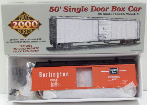 Proto 2000 21149 HO Life Like CB&Q 50' Single Door Boxcar Kit