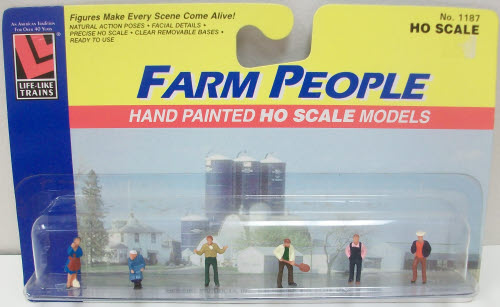Life Like 1187 HO Scale Farm People - Hand Painted Figures (Set of 6)