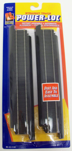 Life Like 21302 HO Scale Power-Loc 9" Straight Track (Pack of 4)