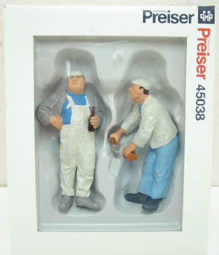 Preiser 45038 G Bricklayer & Boss Figures (Set of 2)
