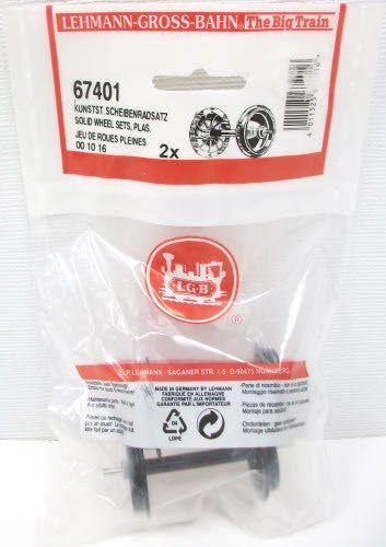 LGB 67401 Plastic Solid Wheel Sets (1 Pair)
