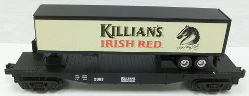 MTH 30-76276 O Gauge Killians Irish Red Flatcar w/Trailer