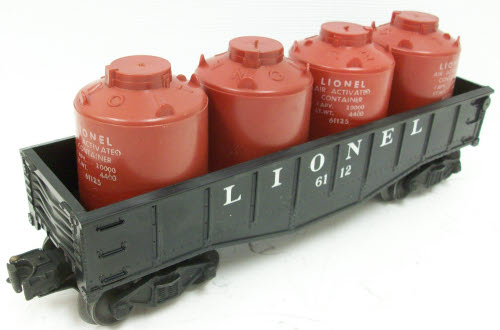 Lionel 6112-1 Vintage O Gondola Car with Canisters